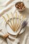 Set of 6 Luxury Gold Stainless Steel Dinner Knives (21 cm)