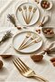 Set of 6 Luxury Gold Stainless Steel Dessert Forks (16 cm) - 4