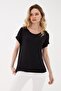 Flowy Crew Neck Basic t Shirt t Shirt 26Y0194K1 - 2