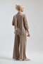 Women's Beige 100% Cotton 3/4 Sleeve Shirt with Large Pockets - 6