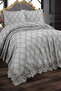Dora French Laced Dowry Double King Size Pique Cover Set / Bedspread Set 3 Pieces