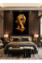 Gold Tiger Painting – Black Background Luxury Canvas – Modern Wall Decor – Premium Tiger Design - 5