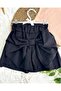Mink Half Fisherman T-Shirt Black Bow Shorts Skirt - 3