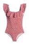 Elza - Marine Themed Girl's Swimsuit with Anchor Figure and Ruffles by Nessi Byrd