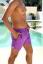 Quick-Drying Purple Men's Swim Shorts with Pockets - 3