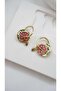 Colorful Charm Detail Dangle Earrings - 2