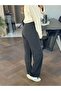 Black Glittery Women's Trousers with Elastic Waist - 2