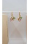 Heart and Flower Charm Dangle Earrings - 2