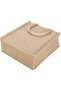 Jute Tote Shopping Bag Eco-friendly Reusable Grocery Bags | Waterproof coating - 3 Pack - 5