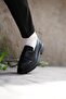 Nady Model Genuine Leather Handmade Black Floter Casual Shoes - 4