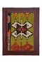 Antique Kilim Detailed A4 Size Burgundy Color Leather Organizer