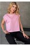 Women's Short Sleeve T-Shirt with Lace Detail on the Shoulder