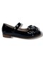 7052-26 Patent Leather Stoned Ribbon Single Strap Girls' Ballerinas 26-30 - 2