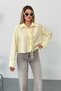 Women's Ribbon Detail Crop Shirt Yellow - 2022 - 4