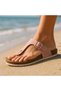 Women's Pink Orthopedic Comfortable Flip-Flops Daily Slippers - 2