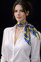 Purple and Yellow Mixed Satin Scarf