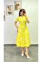 Double-Breasted Collar Dress with One-Side Button and Slit Detail and Pockets - 2