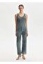 Gradient Color Transition Blue Knitwear Trousers
