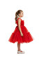 D' Daniela - Girls Bow Front Ruffle Hem Mesh Dress - Multicolor - - 2