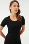 Women's Thermal Short Sleeve Top - 47% Viscose Heat Protective Flexible Undershirt 500Kt