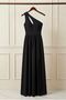 One-Shoulder Slit Long Dress with Drop Detail - 5