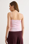 Women's Candy Pink Thin Strap Lace Detailed Viscose Knitwear Athlete Blouse Blz-19003301 - 6