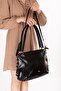Women's Double Compartment Hand and Shoulder Bag Ald.4870 Black - 2
