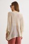Women's Stone Boat Neck Bat Mercerized Knitwear Blouse Blz-19003277 - 6