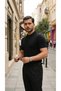 Men's Button Collar Short Sleeve Cotton Knitwear T-Shirt - 4