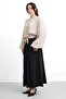 Molly Nelly Women's Elastic Slim Flared Skirt with Stitching Detail - 7