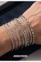 Set of 2 Silver Color Stainless Steel Bracelets Adjustable Non-Tarnish Stylish Gift Unisex - 3
