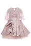 Girl's Sheer Cape Satin Birthday - Party - Graduation Dress Pink (Ages 8-15) 36051Pr - 2