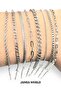 Set of 2 Silver Color Stainless Steel Bracelets Adjustable Non-Tarnish Stylish Gift Unisex - 4