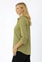 Oil Green V-Neck Buttoned Women's Shirt – Relaxed Fit, Casual & Stylish Style - 3