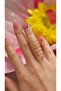Gold Zircon Stone Spiral Design Ring - 2