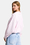 Women's Pink Color W5 Oversize Special Organic Fabric Design Shirt Jacket - 7