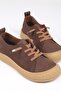 Luna Genuine Leather Brown Slip-On Women's Shoes - 7