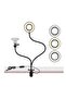 Webcam Light Stand for Live Stream, Selfie Ring Light with Webcam Mount for Logitech C925e, C922x, C