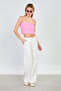 Women's gipeli strap crop top - pink - 3