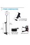 Light Stand for Live Stream, Selfie Ring Light with Webcam Mount - 3