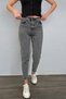Smoked Denim Boyfriend Jeans Stretchy Lycra High Waist Denim Pants