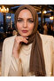 سلسلة آيا شال قطني رفيع مسطح من سلسلة آيا باللون البني