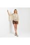 Perforated Oversize Boat Neck Knitwear Blouse Ss26Bz0126 - 4