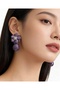 Midnight Amethyst Bloom Drop Earrings - 2