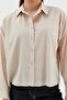 Densely Sprinkled Stone Poplin Shirt Beige - 3