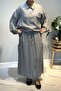 Pocket Detailed Skirt Suit 59143 Gray - 3