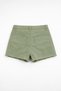 Women's High Waist Tasseled Stretchy Khaki Jean Shorts - 2