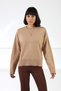 Women's Beige 100% Cashmere Crew Neck Soft Textured Knitwear Sweater Stylish - 6