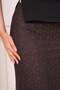 Lace Detailed Lined Midi Brown Skirt - 4