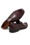 Brown Laceless Genuine Leather Men's Shoes - 2